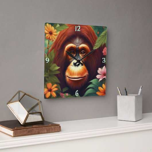 Wandklok Vierkante Klok (Kantoor)