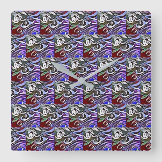 Wandklok Vierkante Klok (Voorkant)