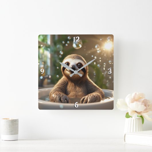 Wandklok Vierkante Klok (Huis)