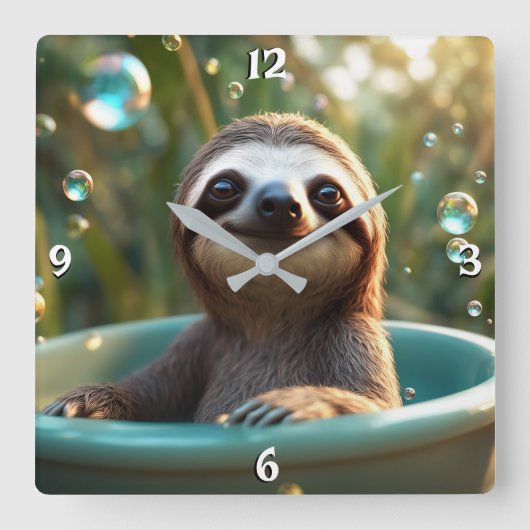 Wandklok Vierkante Klok (Voorkant)