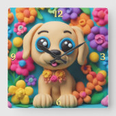 Wandklok Vierkante Klok (Voorkant)