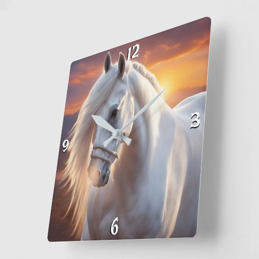 Wandklok Vierkante Klok (Hoek)