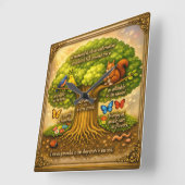 Wandklok Vierkante Klok (Hoek)