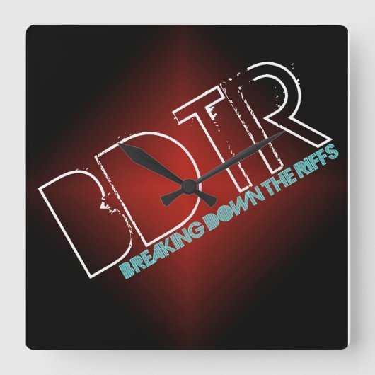 Wandklok Vierkante Klok (Voorkant)