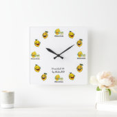 Wandklok Vierkante Klok (Huis)