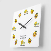 Wandklok Vierkante Klok (Hoek)