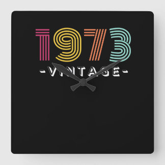 Wandklok Vierkante Vintage 1973 Klok
