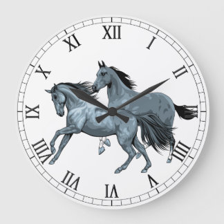 Wandklok voor geverfde paarden grote klok