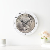 Wandklok voor vredesdollar grote klok (Huis)