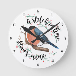 Wandklok (zwarte cijfers) ronde klok