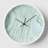 Wandklokken elegant handbeschilderd, vloeibaar mar (Voorkant)