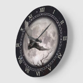 Wandklokken vliegende bat, volle maan, gotisch, va grote klok (Hoek)