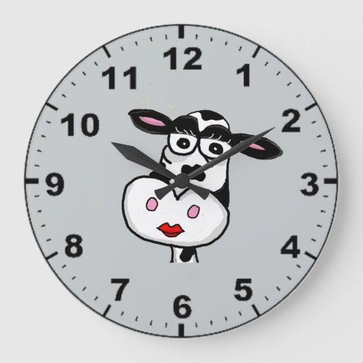 Wandklokken voor het ontwerp van de koe bevestigen grote klok (Voorkant)