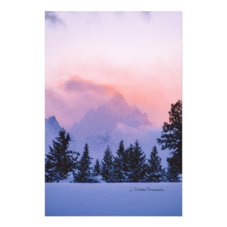 Wandkunst Teton Winter Sunrise Print Foto Afdruk
