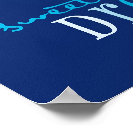 WANDKUNST :: uil - droom zachtjes verder 2 Poster (Hoek)