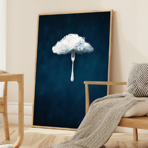 Wandkunst – Unieke wolk- en abstracte poster