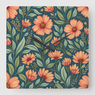 Wandkunstklokken Vierkante Klok