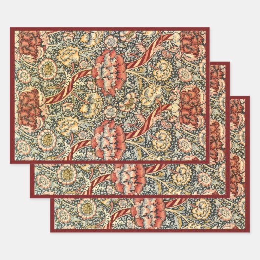 Wandle van William Morris, Kunst voor textielkuns Inpakpapier Vel (Set)