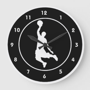 Wandsluiting voor Basketball Design Grote Klok