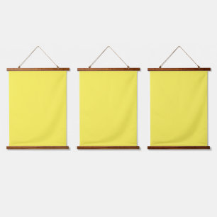 Wandtapijt Geel Minimalistisch Houten Lijst Hangend Wandkleed