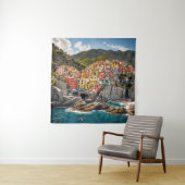 Wandtapijt Manarola Cinque Terre Italië Kust Zee Wandkleed (In situ)