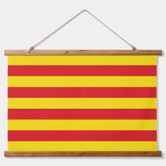 Wandtapijt met vlag van Catalonië Hangend Wandkleed (Voorkant)