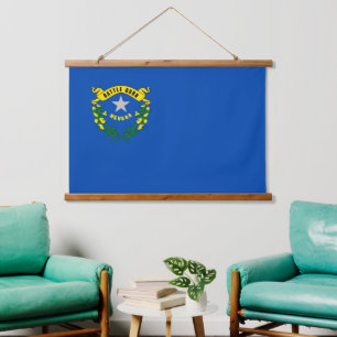 wandtapijt met vlag van Nevada, VS Hangend Wandkleed