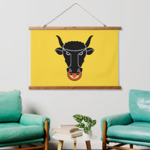 Wandtapijt met vlag van Uri, Zwitserland Hangend Wandkleed