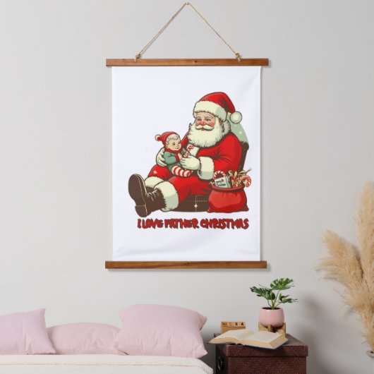 WANDTAPIJT VAN DE KERSTMAN HANGEND WANDKLEED (Slaapkamer)