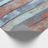 Wandtextuur, oud, meerkleurig geverfd hout cadeaupapier (Hoek)
