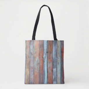 Wandtextuur, oud, meerkleurig geverfd hout draagtas