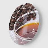 Wanduhr mit Kaffeebohnen Motiv 1 Grote Klok (Hoek)