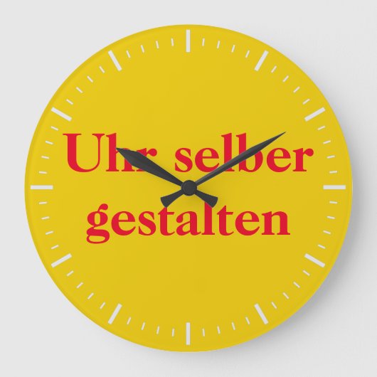 Wanduhr selber gestalten grote klok (Voorkant)
