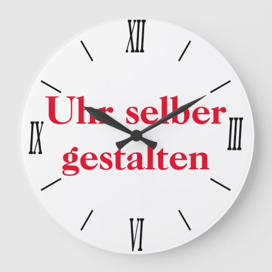 Wanduhr selber gestalten grote klok (Voorkant)