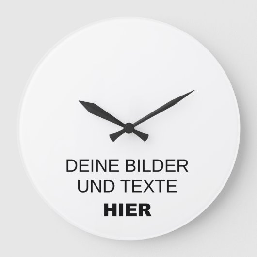 Wanduhr selbst gestalten grote klok (Voorkant)