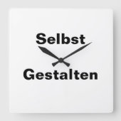 Wanduhr Selbst Gestalten - Vorlage Vierkante Klok (Voorkant)