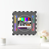 Wanduhr "Testbild" Vierkante Klok (Huis)