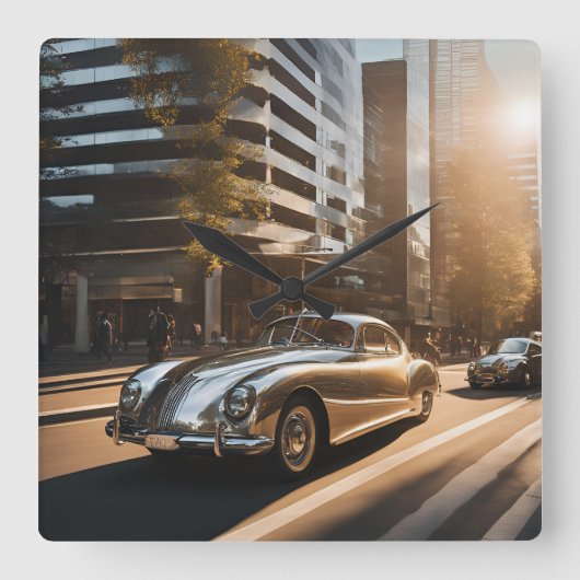 WANDUHREN VIERKANTE KLOK (Voorkant)