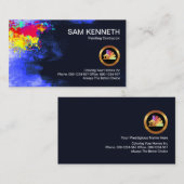 Wandverf verven met schilderplaat visitekaartje (Voorkant / Achterkant)