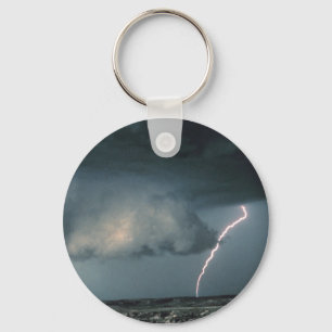 Wandwolk met blikseminslag sleutelhanger