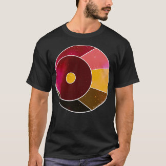 Wanend Crescent Moon Red en oranje T-shirt