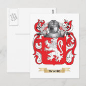 Wang Family Crest (wapen) Briefkaart (Voorkant / Achterkant)