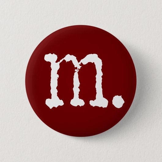 wangedrag. Merk M. 1,25-inch Button (Voorkant)