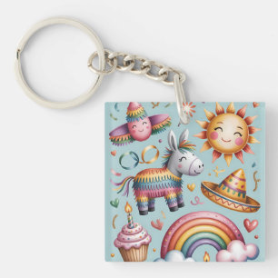 Wangen Geometrisch Patroon Feest Papieren Borden Sleutelhanger