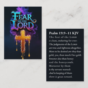 Wanhopige Darkwave Psalm 19:9–11 KJV Kaartdoos Visitekaartje