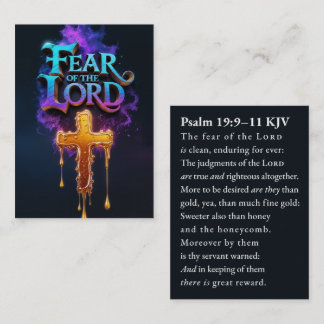 Wanhopige Darkwave | Psalm 19:9–11 KJV Kaartdoos Visitekaartje