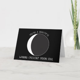 Waning Crescent MOON Phase Wenskaart Kaart