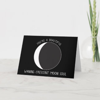 Waning Crescent MOON Phase Wenskaart Kaart