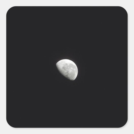 Waning Moon 2 Vierkante Sticker (Voorkant)