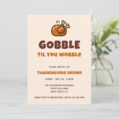 Wankel tot je Wobbelt Grappige Thanksgiving-diner  Kaart (Staand voorkant)
